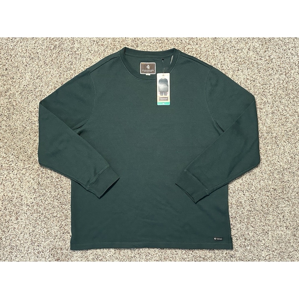 Legendary Whitetails Double Layer Thermal Long Sleeve Shirt, Green, Cotton, XL